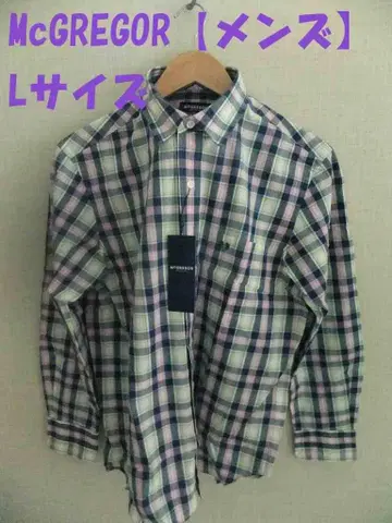 택 포함 새상품 맥그리거 체크 무늬 셔츠 사이즈 L 목둘레 42cm