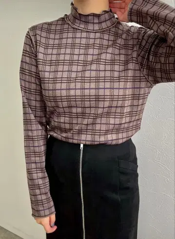 새상품 palmRiche 포름리슈 체크 메로 상의