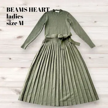 [ 새상품급 ] 빔즈 니트 원피스 셋업 M 올리브