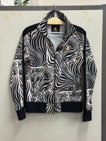 DRESS CAMP 제브라 패턴 집업 자켓 M 46