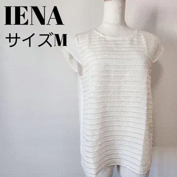 [ 새상품급 ] IENA 이에나 스트라이프 반팔 블라우스 화이트/파랑