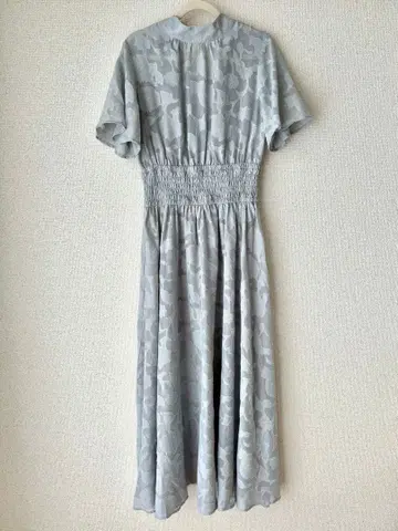 andemiu 리본 포함 그레이 드레스 꽃무늬 레이스 원피스 안데뮤