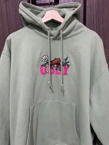 OBEY 자수 후드티 XL