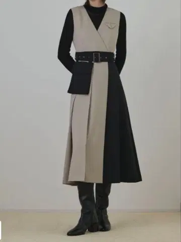 그레이스 콘티넨탈 플리츠 오버롤 스커트