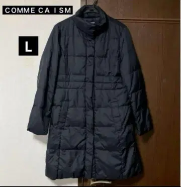 컴시즘 롱 다운 페더 코트 블랙