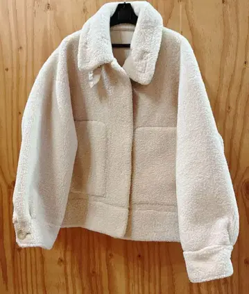 STUNNING LURE 에코 무스탕 숏 자켓 0 사이즈 아이보리