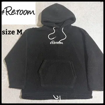 reroom 리룸 후드티 후디 보아 퍼 모코모코 블랙 겨울