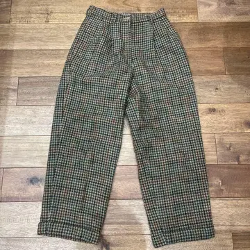 카네코 이사오 울 체크 팬츠 새상품급