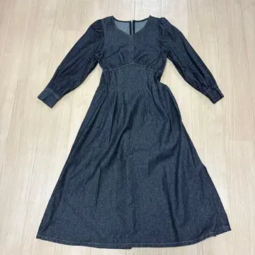 다크 그레이 데님풍 원피스