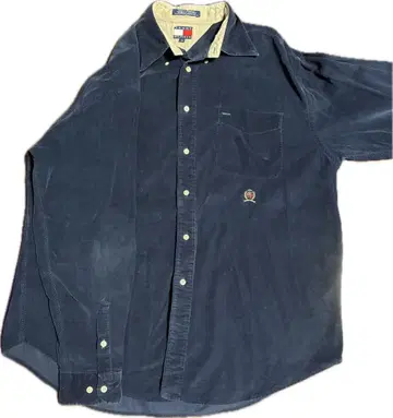 TOMMY HILFIGER 네이비 코듀로이 셔츠