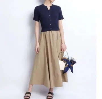 저스길리티 반팔 스키퍼 도킹 원피스 사이즈 2