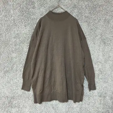 유니클로 S 엑스트라 파인 메리노 블렌드 모크넥 튜닉 스웨터