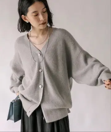 리브 드와 [하나만으로도 멋스러운] 헤어리 라메 2WAY 가디건 모카