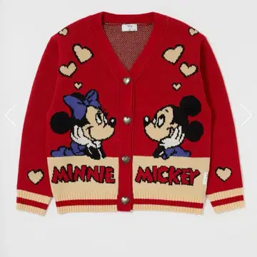 MD HEART BUTTON 자카드 가디건