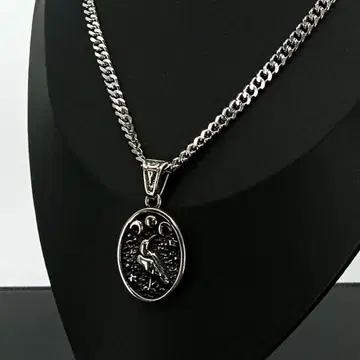 빈티지 실버 문 스타 버드 펜던트 목걸이