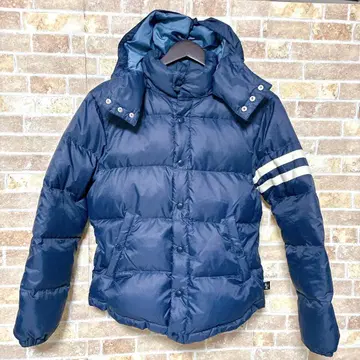 더퍼 네이비 다운 자켓 후드 부착