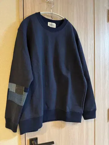 KUON 란포 보로 반데드 패치워크 슬리브 맨투맨