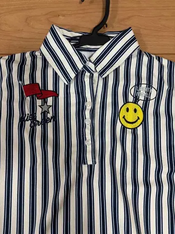 KISS ON THE GREEN 스트라이프 여성용 셔츠 사이즈 3