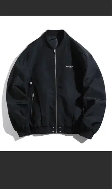 오버 사이즈 원포인트 로고 플라이트 봄버 자켓