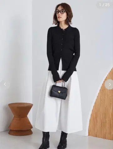 미라 오웬 폴로 카라 니트 블랙