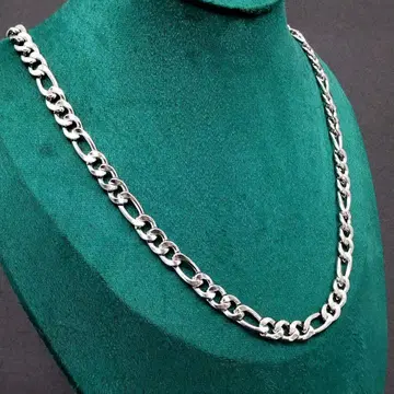 실버 체인 키헤이 목걸이 롱 62cm 8mm