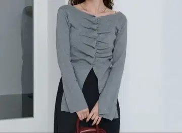 Kastane 프론트 개더 니트 가디건