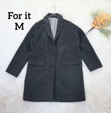 포잇 여성용 무릎 기장 체스터 코트 (M) 그레이 레이온 혼방