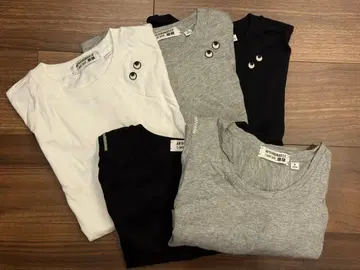 ANYA HINDMARCH T셔츠 세트 M 화이트 그레이 블랙