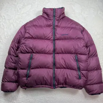 [레어] 올드 몽벨 리버서블 다운 눕시 짧은 기장 보르도 네이비 M