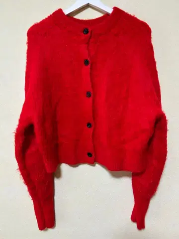 N. Natural Beauty Basic 페더 가디건 레드 M