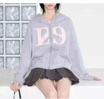 한국 ILLIGO 129 Logo Patch 집업 후드티 그레이 M