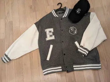 ENVYM 오버 사이즈 속기모 바시티 자켓 & 캡 세트