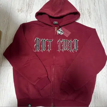 ANTIMID PIGMENT LOGO ZIP HOODIE