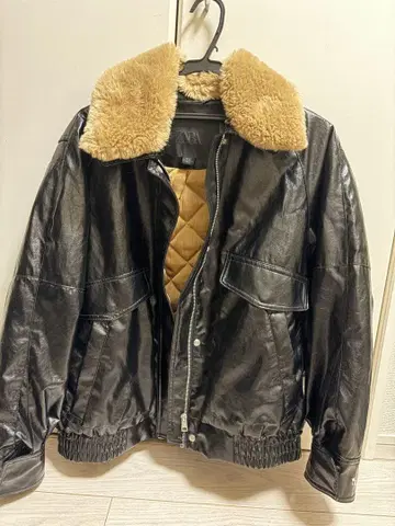 ZARA 가죽 퍼 포함 자켓