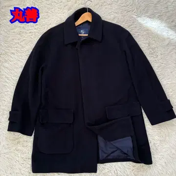 새상품급 MARUZEN 캐시미어 30% 네이비 스텐카라 코트