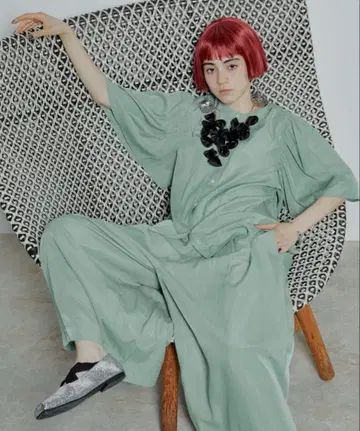 [ manana suerte ] 개더 슬리브 블라우스