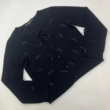 핑크하우스 새틴 리본 사용 니트 가디건 / 2023년