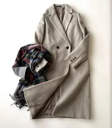 밴야드 스톰 체스터 코트 울 혼방 캐시미어 혼방 S~M 그레이지