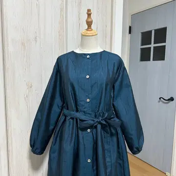 기모노 리메이크 순수 실크의 으로 프론트 오픈 원피스(L)