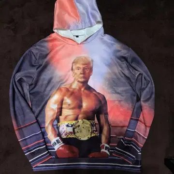 도날드 트럼프 회화풍 후드티 대통령