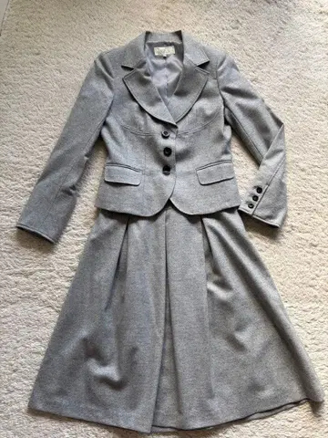 그레이 정장 세트 울 혼방