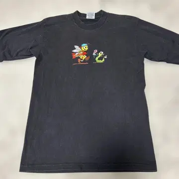 PROCLUB 헤비 웨이트 긴팔 티셔츠 자수 캐릭터 M 블랙