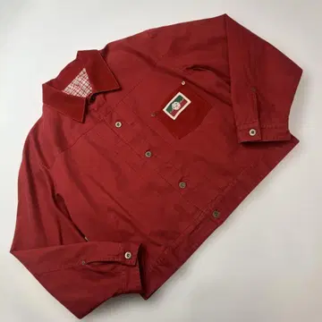 칼 헬무트 빨간색 카라 포케 코듀로이 사용 자켓