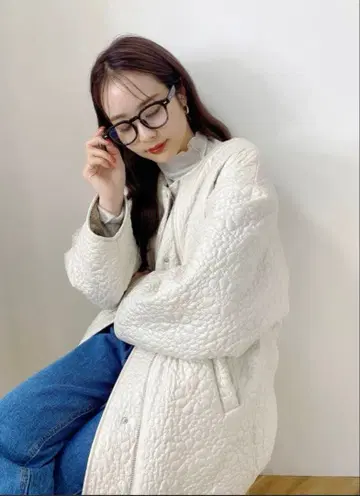 jumelle 플라워 퀼팅 보아 아우터