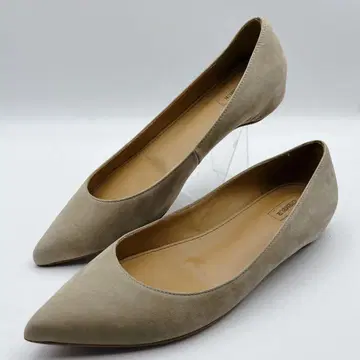 첸버 스틸레토 플랫 펌프스 스웨이드 베이지 36.5