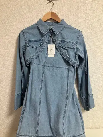 dazzlin 커브 자켓 데님 원피스