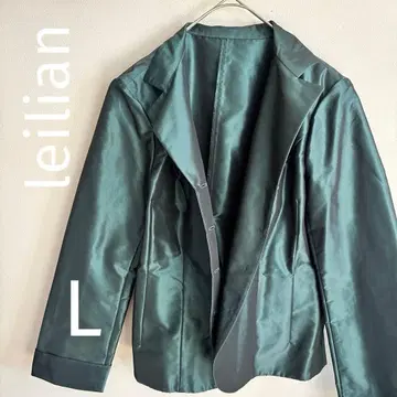 Leilian 이탈리아 원단 자켓 13호 그린 새틴 일본제
