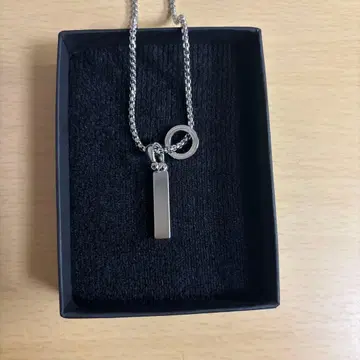 실버 바 펜던트 목걸이