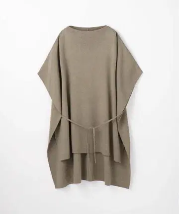 [ GALERIE VIE ] 코튼 실크 랩 망토 판초 니트 베스트