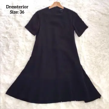 포멀 원피스 드레스타일 반팔 A라인 원피스 다크 네이비 네이비 36